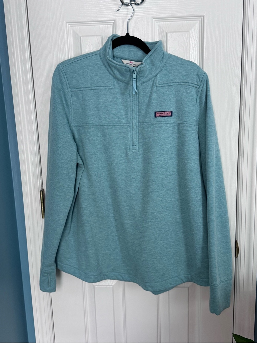 Vineyard Vines Women's Seafoam Quarter-Zip Pullover